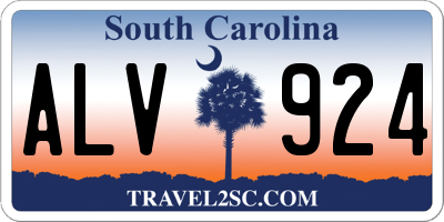 SC license plate ALV924