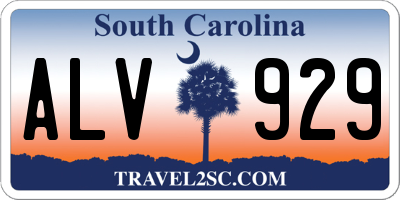 SC license plate ALV929