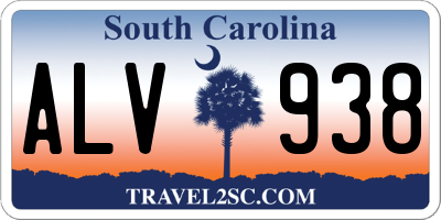 SC license plate ALV938