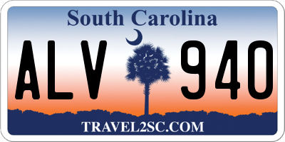 SC license plate ALV940