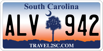 SC license plate ALV942
