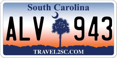 SC license plate ALV943