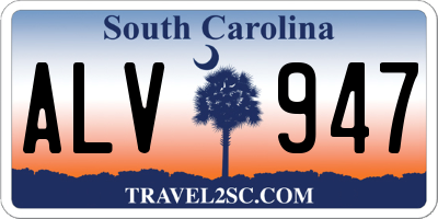 SC license plate ALV947