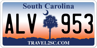 SC license plate ALV953