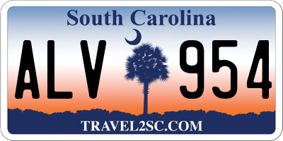 SC license plate ALV954