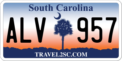 SC license plate ALV957