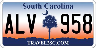 SC license plate ALV958