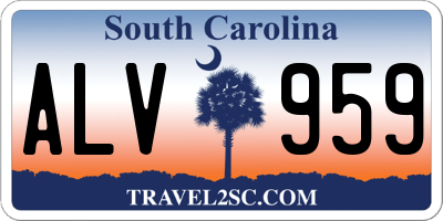 SC license plate ALV959