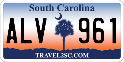 SC license plate ALV961