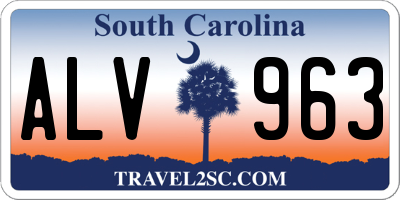 SC license plate ALV963
