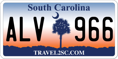 SC license plate ALV966