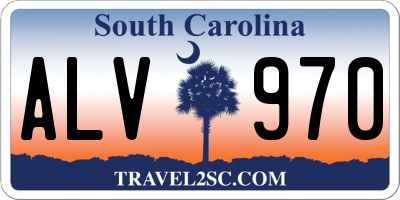 SC license plate ALV970