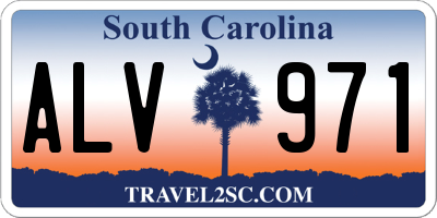 SC license plate ALV971