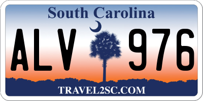SC license plate ALV976
