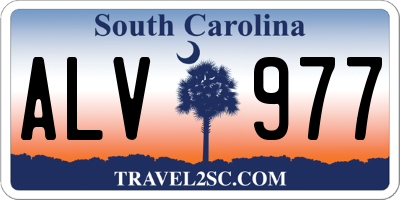 SC license plate ALV977