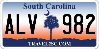 SC license plate ALV982
