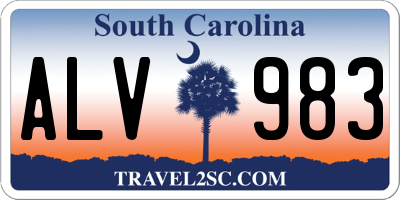 SC license plate ALV983