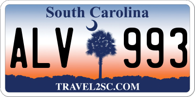 SC license plate ALV993