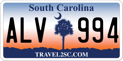 SC license plate ALV994