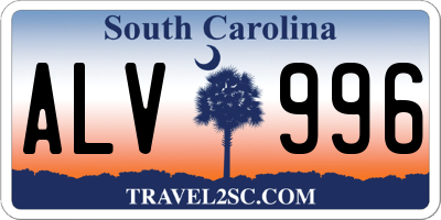 SC license plate ALV996