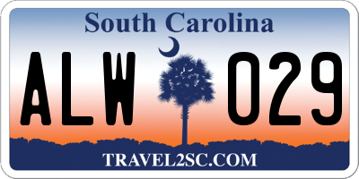 SC license plate ALW029