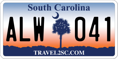 SC license plate ALW041