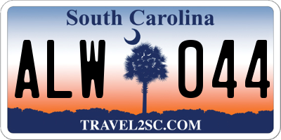 SC license plate ALW044
