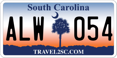 SC license plate ALW054