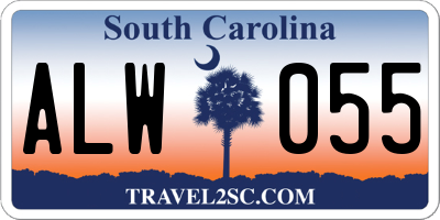 SC license plate ALW055