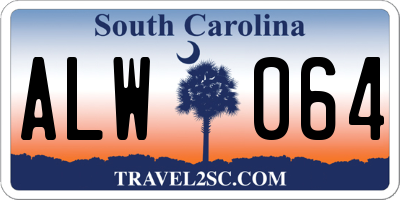 SC license plate ALW064