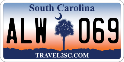 SC license plate ALW069