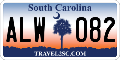 SC license plate ALW082