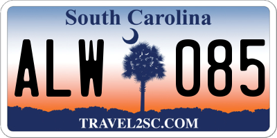 SC license plate ALW085