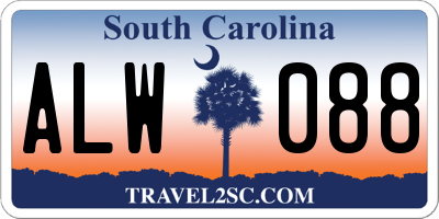 SC license plate ALW088