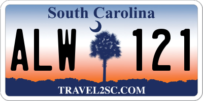 SC license plate ALW121