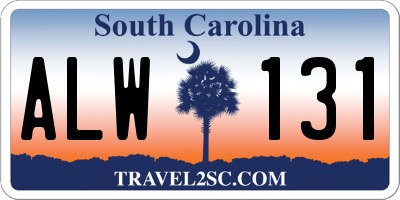 SC license plate ALW131