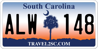 SC license plate ALW148