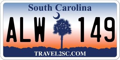 SC license plate ALW149