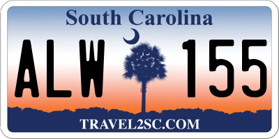 SC license plate ALW155