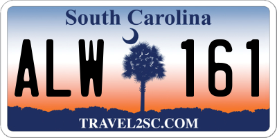 SC license plate ALW161