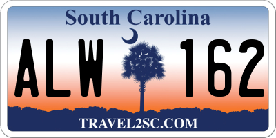 SC license plate ALW162