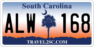 SC license plate ALW168