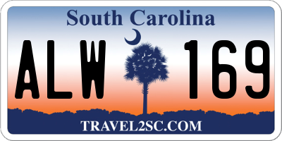 SC license plate ALW169