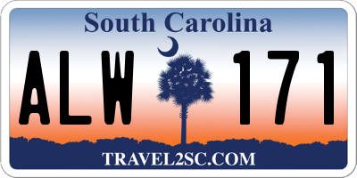 SC license plate ALW171