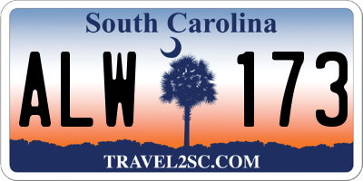 SC license plate ALW173