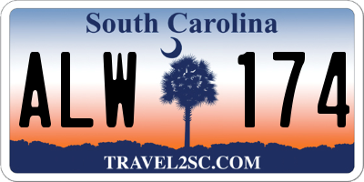 SC license plate ALW174