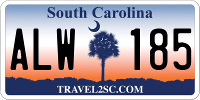 SC license plate ALW185