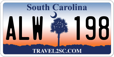 SC license plate ALW198