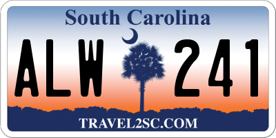 SC license plate ALW241