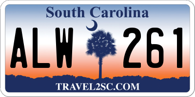 SC license plate ALW261